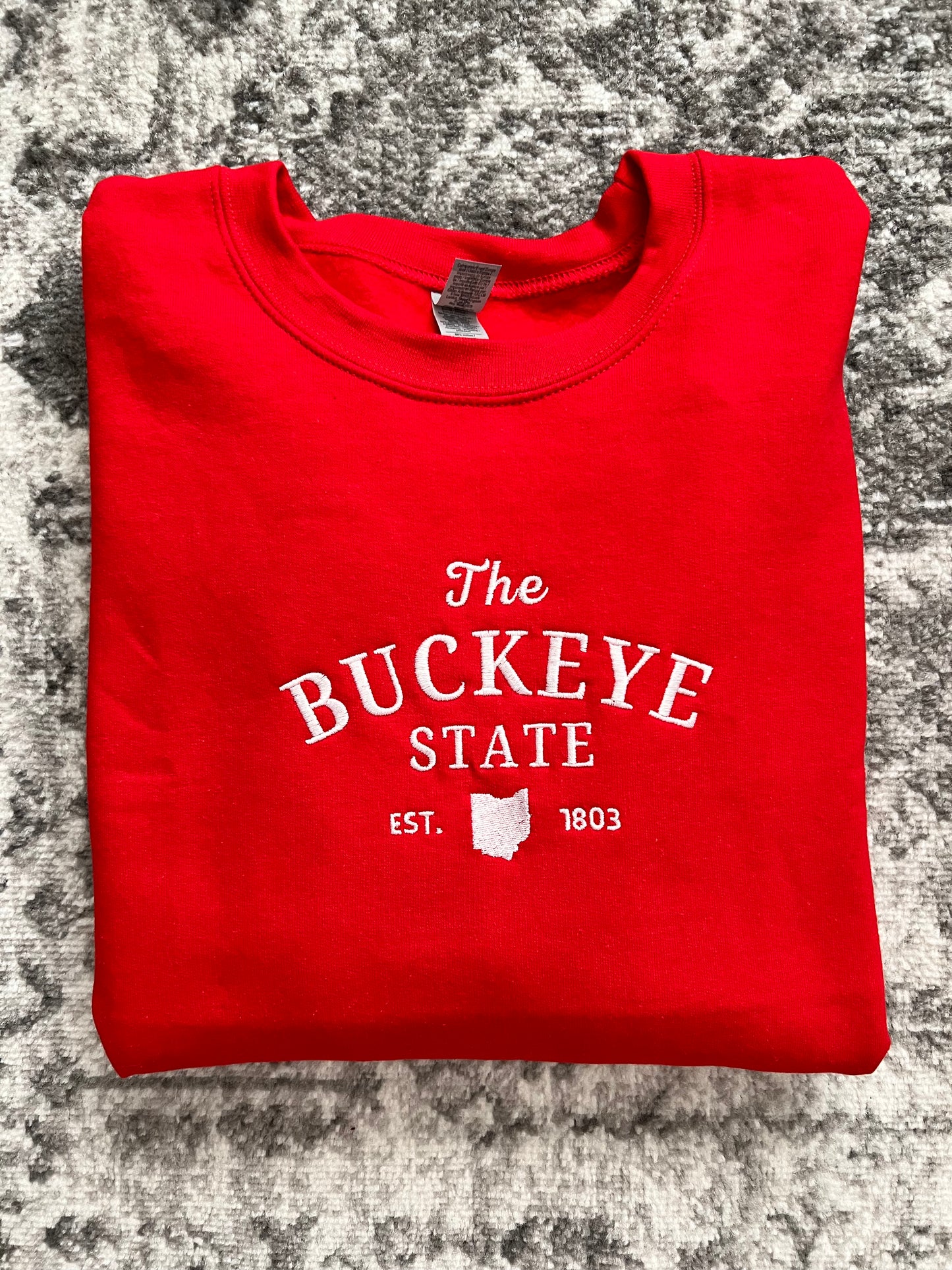 The Buckeye State - Embroidered Crewneck Sweatshirt